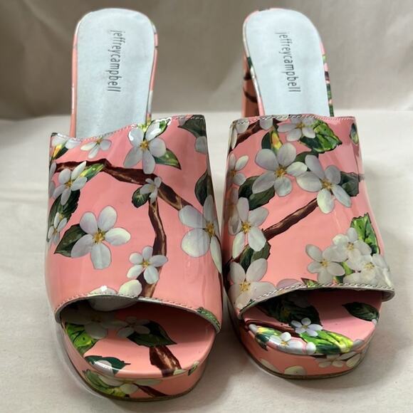 JEFFREY CAMBELL‎ FLORAL HIGH HEEL SANDALS SIZE 11 - Picture 1 of 5